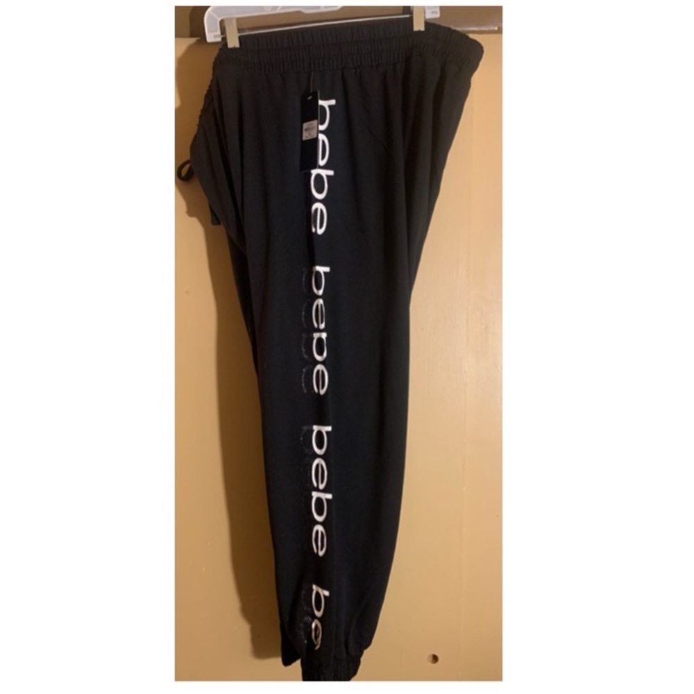 🎄 BEBE Black Logo Sweatpants NWT 3X